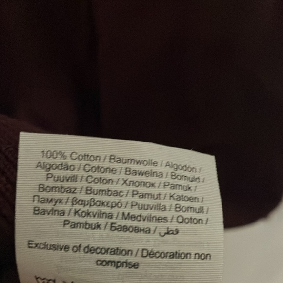 Selected: Maroon Cardigan Sweater- 100% cotton- zipper - Picture 4 of 16